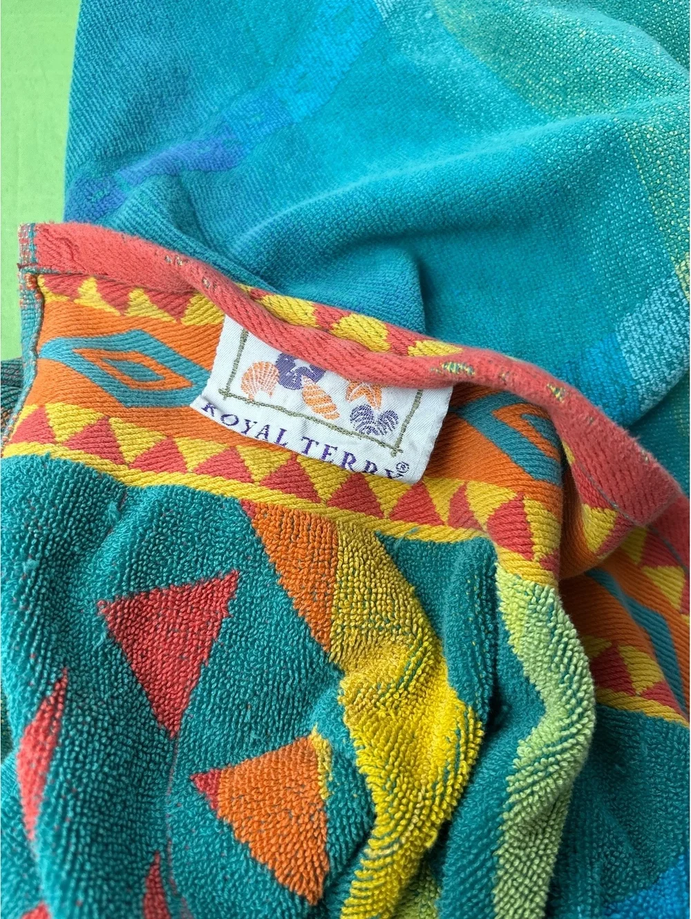 Vintage Royal Terry Cowboy Beach Towel Israel 100% Cotton